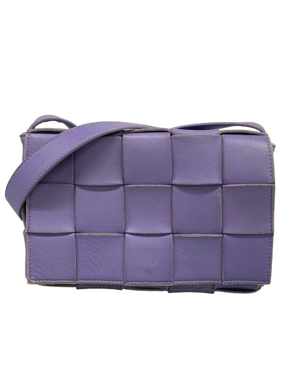 Bottega Veneta Shoulder Bag Cassette Purple Lambskin